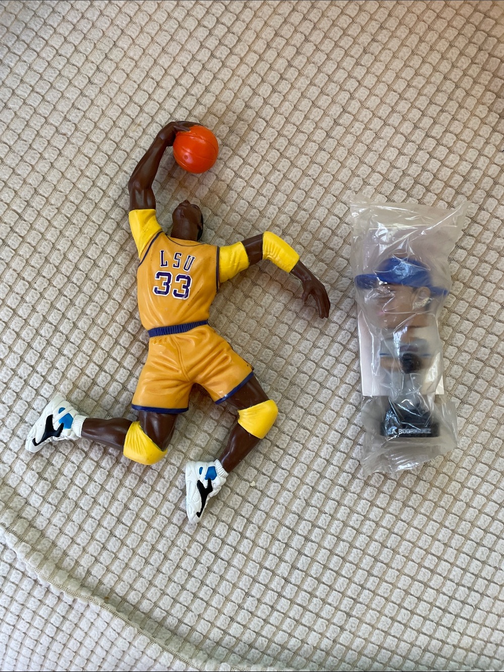 LSU Basketball Player Figure - Shaquillle O'Neal/Alex Rodriguez small Bobblehead